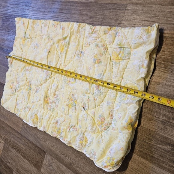 Vtg Riegal Baby Blanket Floral Teddy Bear Strawberry Print Quilt Sleep Sack - Picture 10 of 12